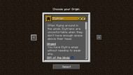 Elytrian origin (Image via Minecraft)